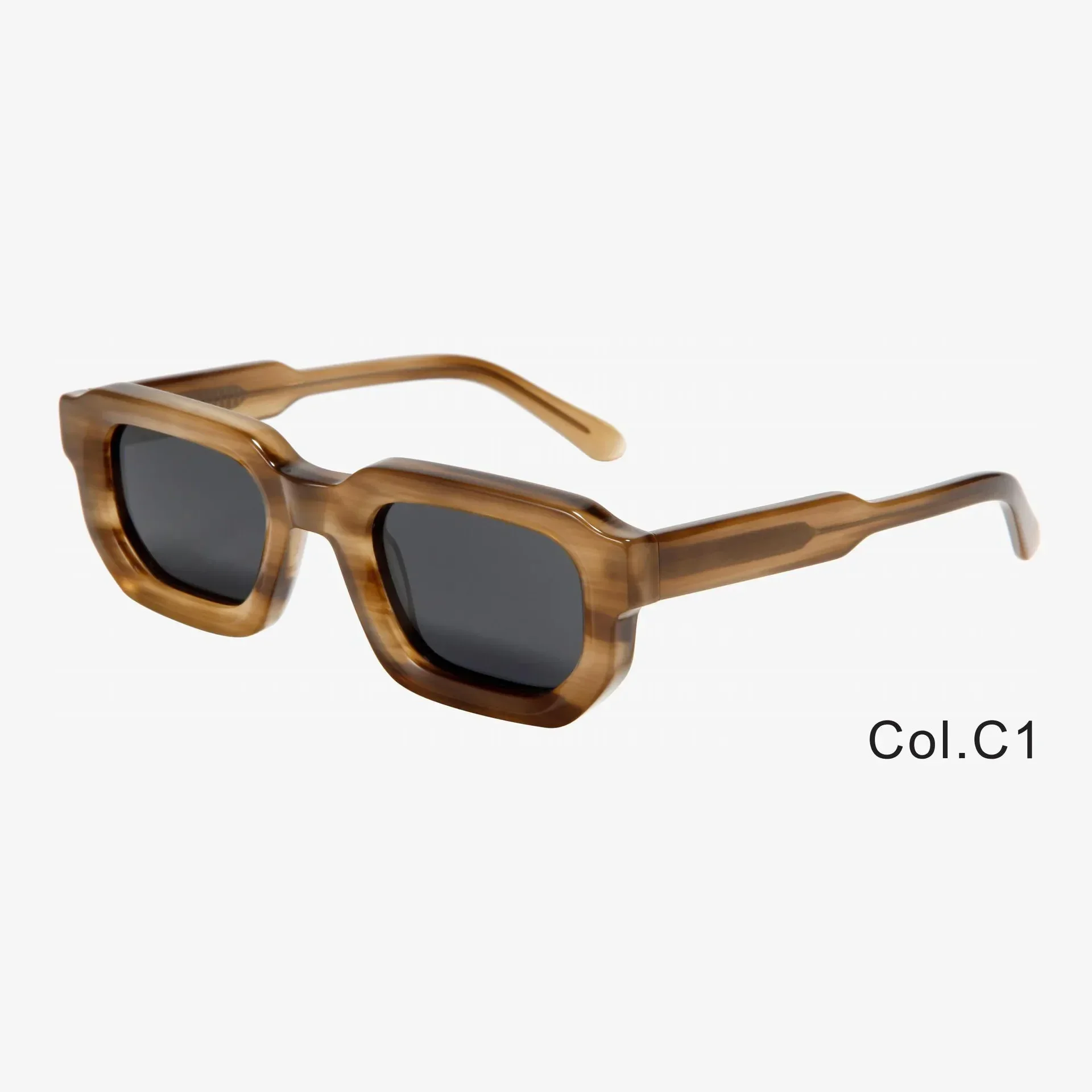 Thickened Small Frame Retro Sunglasses Fashion Square Frame Acetate Sunglasses