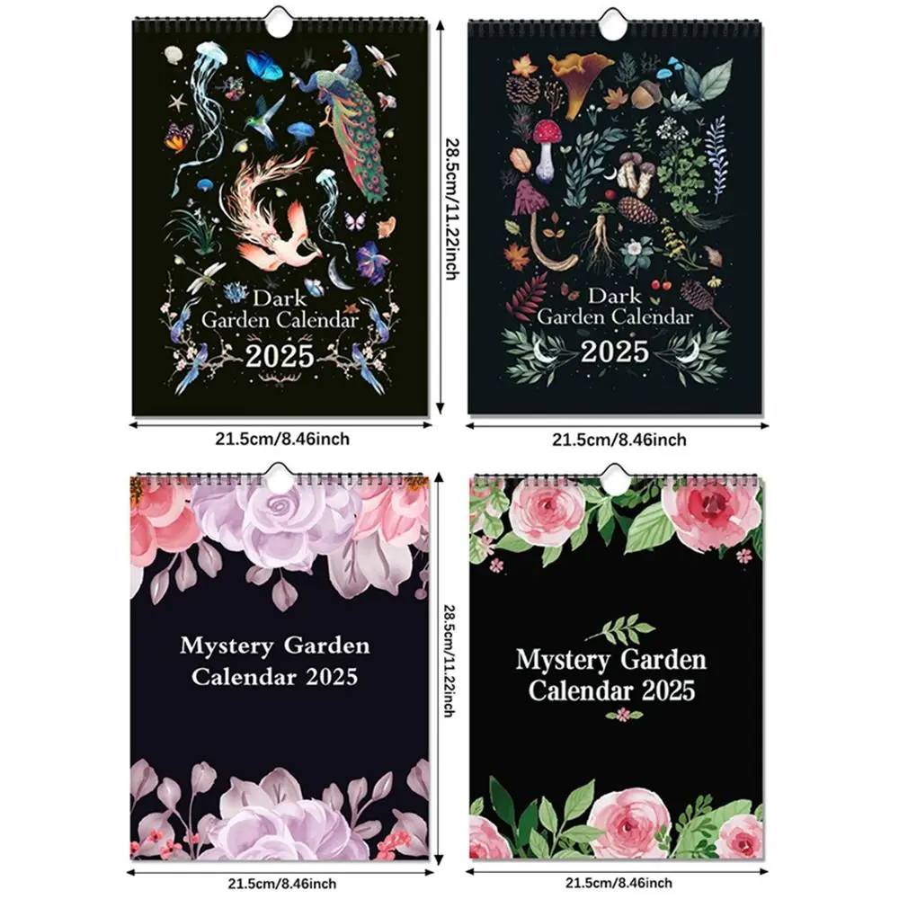 18 meses 2025 calendários lunares de parede floresta escura ins inglês calendário de suspensão de parede 2024-2025 agenda organizador calendário planejador