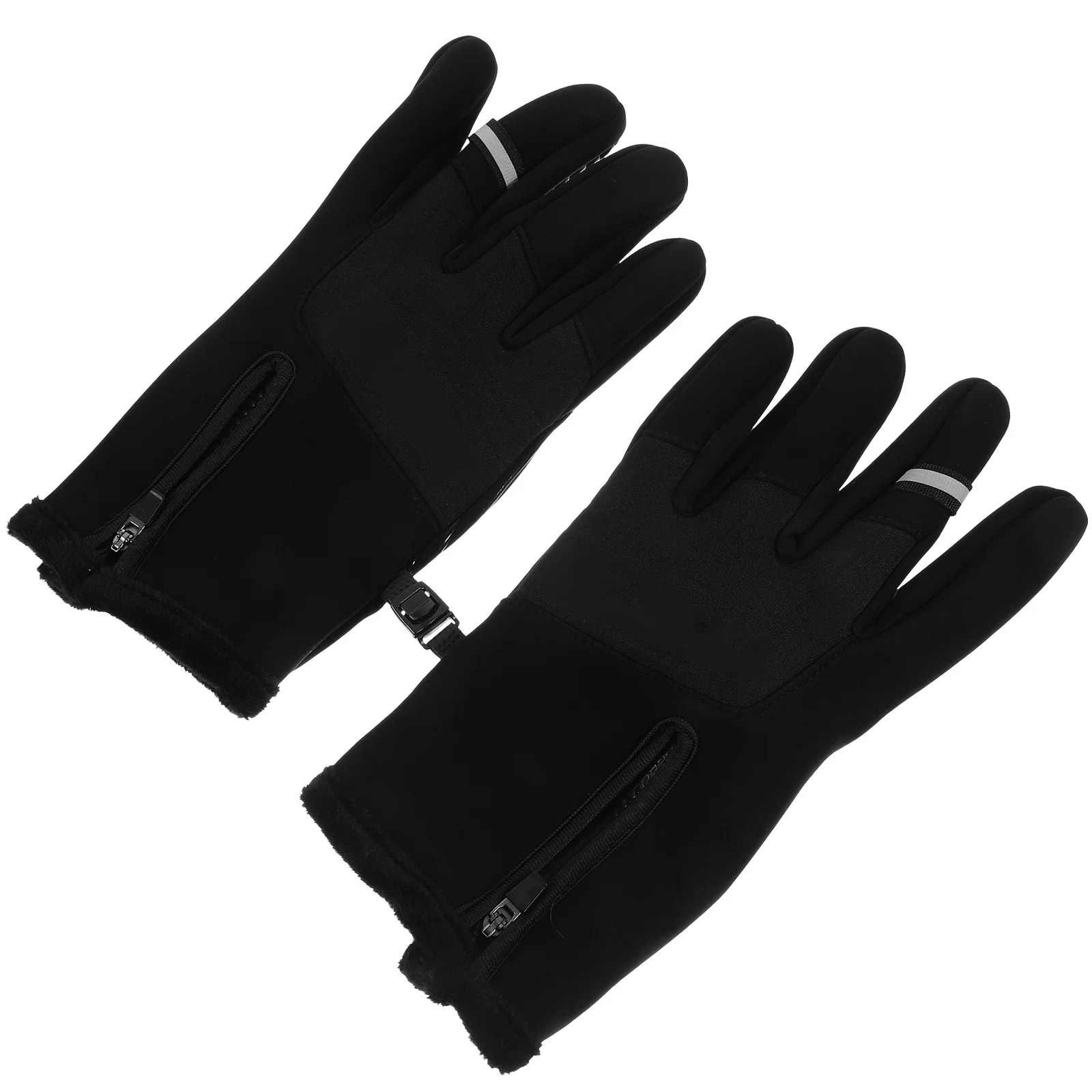 

1Pair Winter Cycling Gloves for Men with Touch Screen Design Warm Windproof Bike Gloves for Outdoor Running Riding