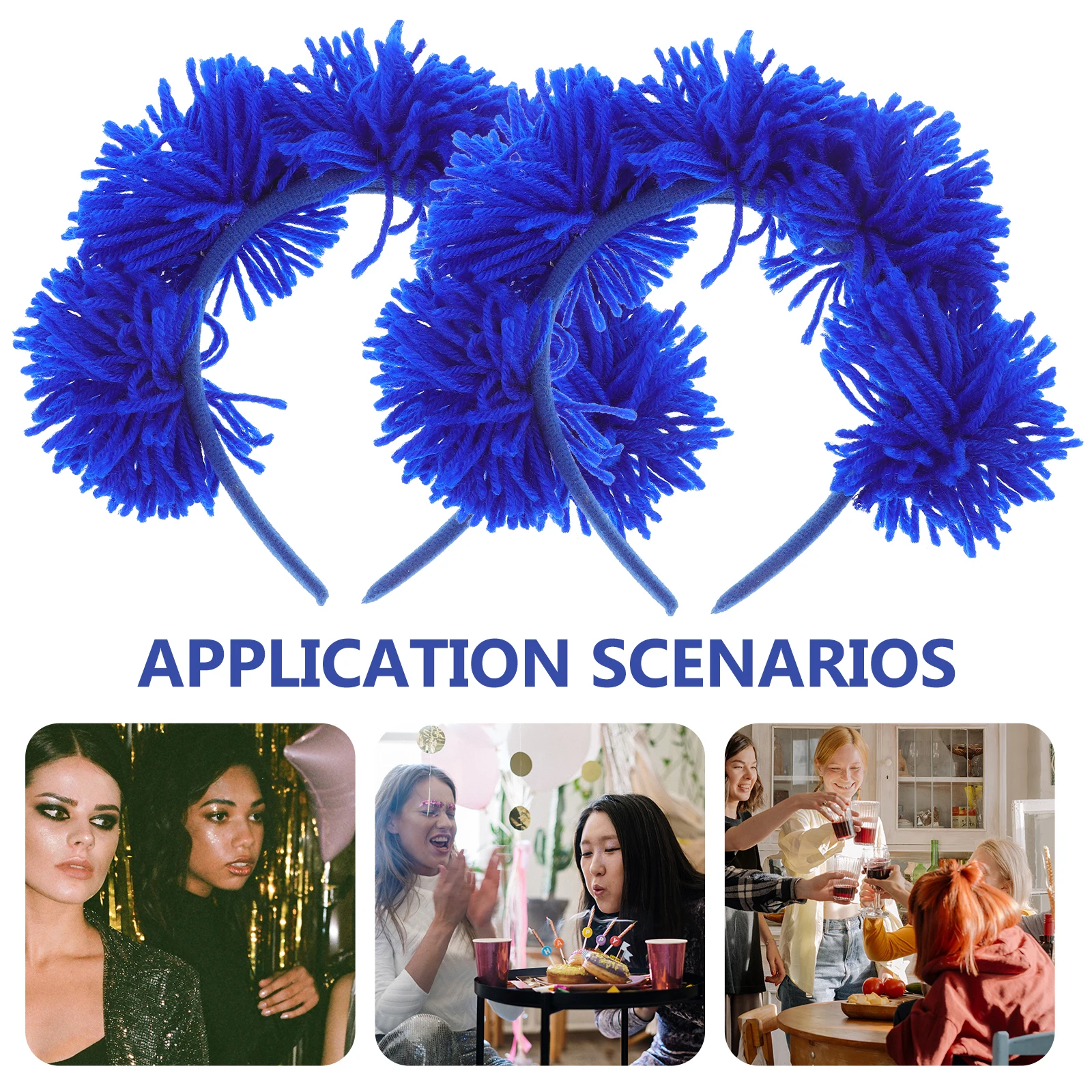 

2Pcs Headband Durable Yarn Party Hairband Birthday Holiday Headwear Kids Fashion Accessories Kids Headbands