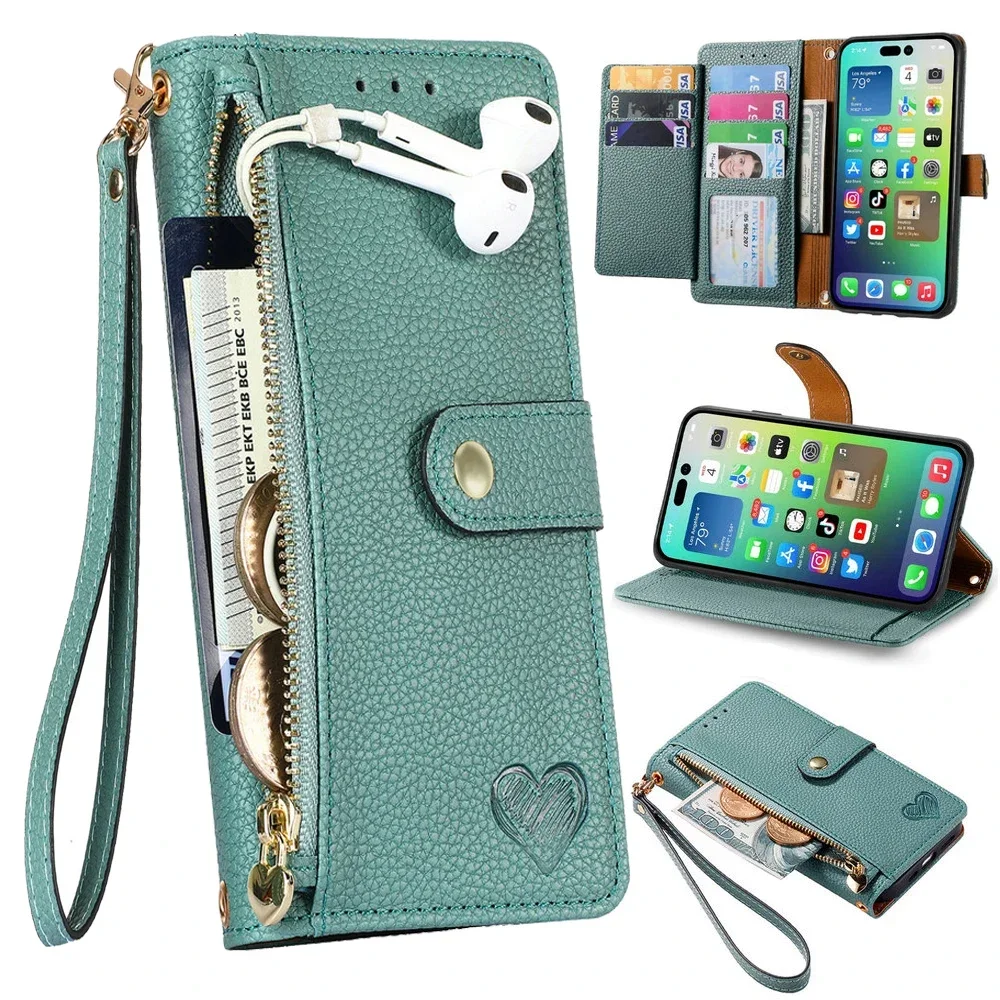 Zipper Card Wallet Funda for OnePlus Nord CE 3 Lite 4 Flip Case Leather Book Shell One Plus Nord 2T CE 2 Lite N10 N20 N30 SE 5G