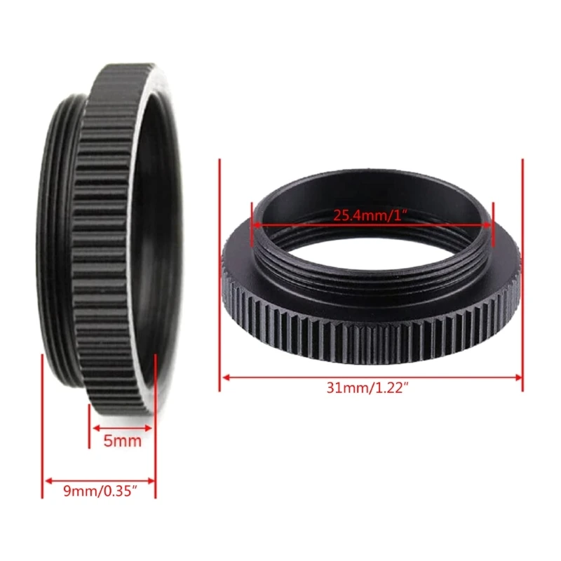 C-MOUNT 5mm Extension Tube Adapter C-CS Mount Adaptor Spacer Ring For CCTV Lens