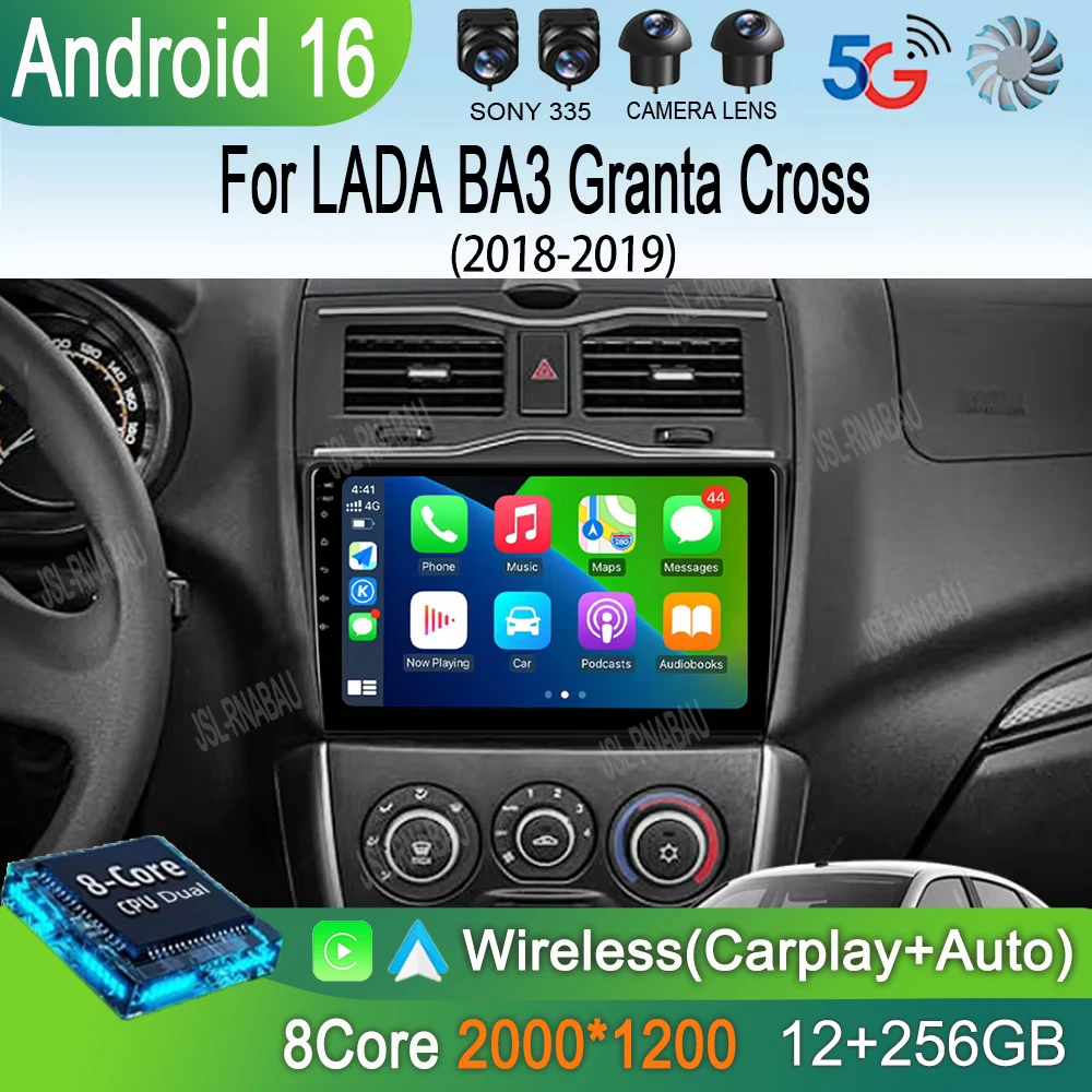 Android 16 Car Radio For LADA BA3 Granta Cross 2018-2019 Navigation Carplay Multimedia Vide Player 2din Stereo Speaker Head Unit