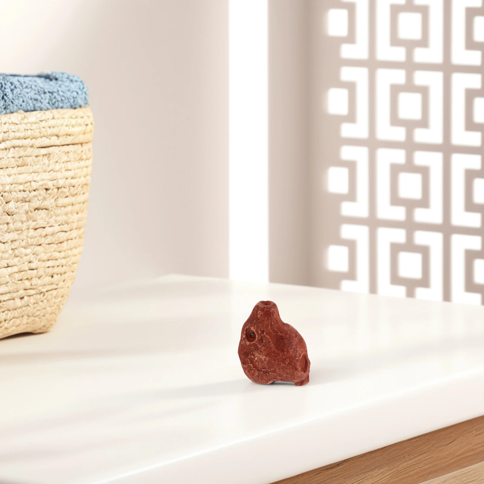 Mini Ceramic Skull Whistle Loud Crisp Sound Halloween Party Favors Emergency Survival Light Brown Novelty Funny