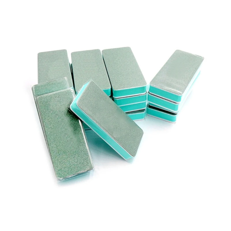 Double-Sided Polishing Block Rectangle Polishing Bar Silver/Gold Polishing Tool  Nail Polishing Block White & Green