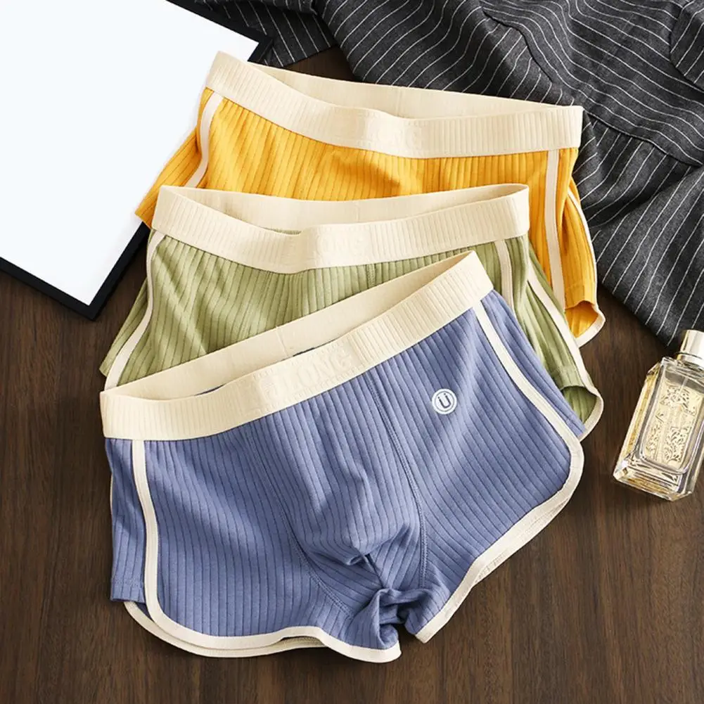 

Men Panties Cotton BoxerShorts Man Underwear Mens Boxers Breathable U Convex Male Underpants Sexy Large Size Ribbed Panties