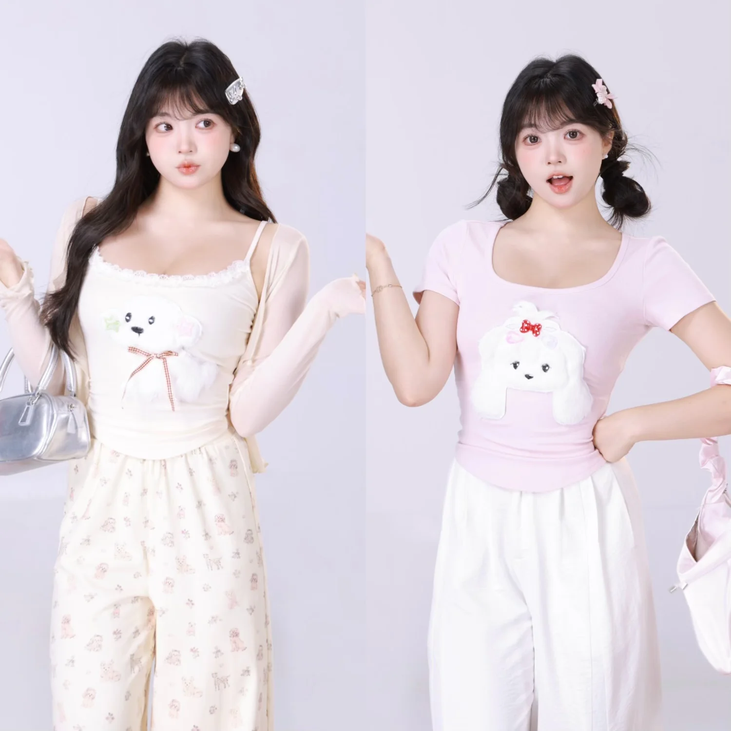 

Женская футболка MengFairy Sweet Style из хлопка с коротким рукавом, модный дизайн, повседневный стиль, корейская версия, летний топ