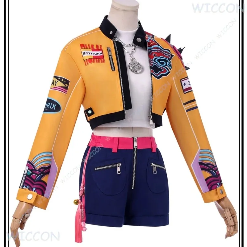 

CyAnime Girl Group сценический наряд полный комплект KPOP DemH 10.00 Rumi Huntrix Zoe Mira Косплей Костюм Элегантное платье ведьмы Хэллоуин Co