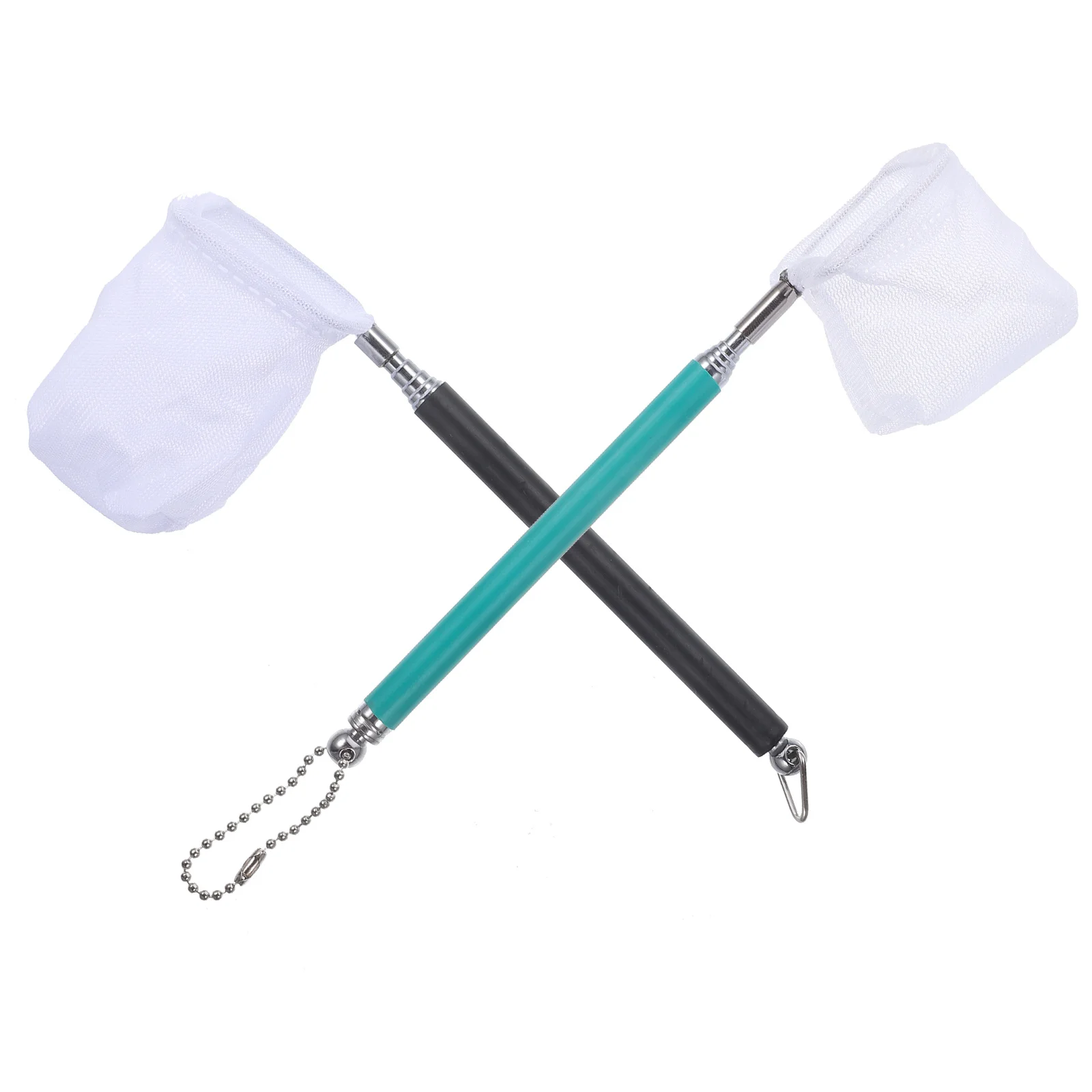 2 قطعة المحمولة تلسكوبي الروبيان صافي الفولاذ المقاوم للصدأ للطي خزان الأسماك شبكة أرضية الصيد الإصدار معدات الصيد