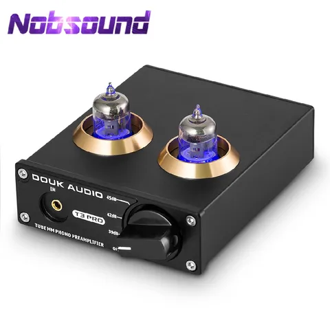 Nobsound mini mm riaa phono palco turntable pré-amplificador de áudio estéreo de alta fidelidade tubo de vácuo pré-amplificador dekstop aux pré-amplificador