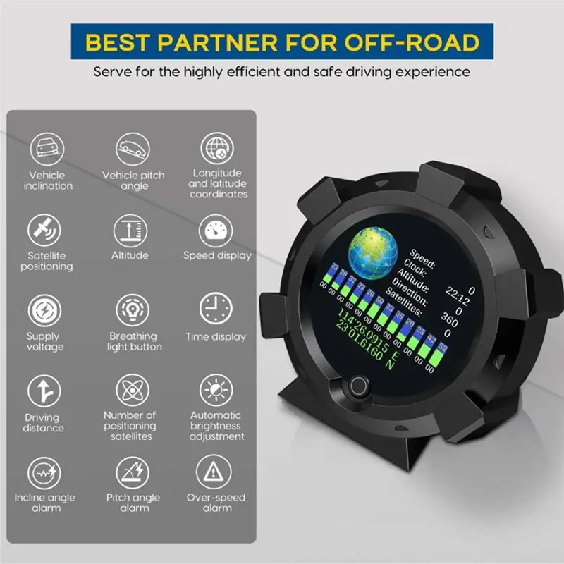 A82M-GPS Speedometer Car Inclinometer Car Inclinometer