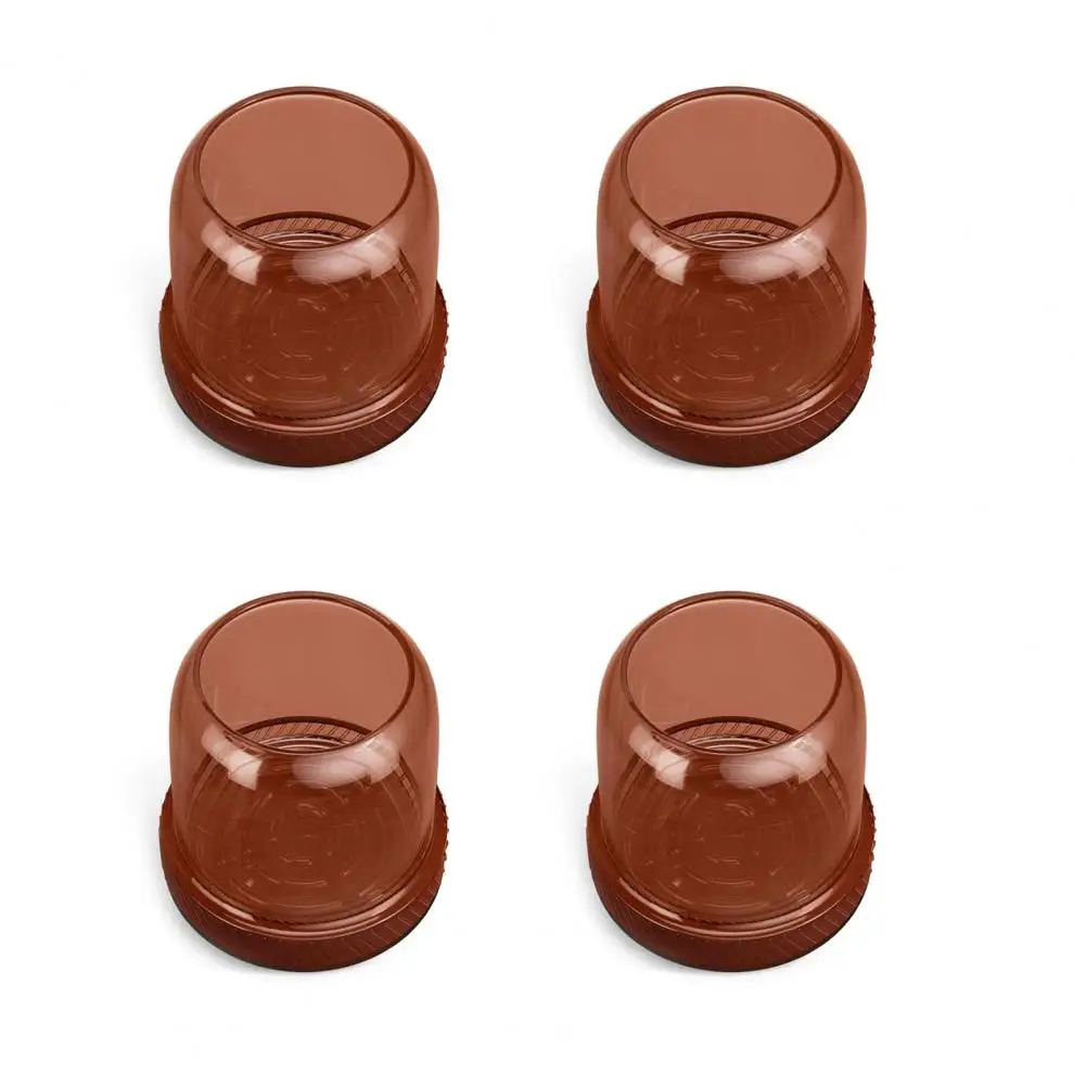 4 قطعة غطاء ساق الكرسي المضادة للانزلاق مقاومة للخدش تصميم سيليكون الجدول الساق حافظات الأرضية للأثاث 2026 #2