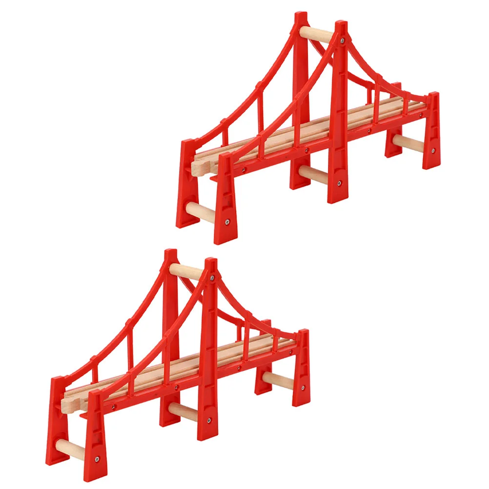 

2Pcs Toy Train Bridges Model Toys Toy Train Track Accessories Plastic Toy Bridges