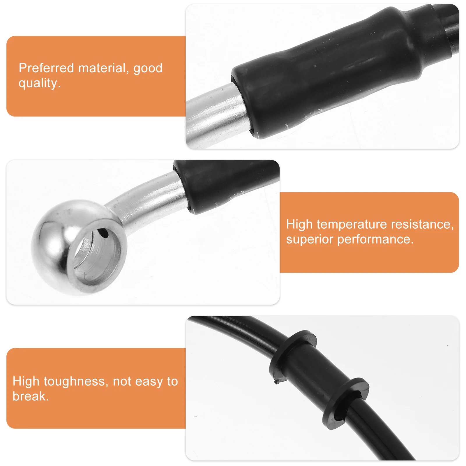 

1pc Durable Oil Hose Strong Hydraulic Line Motorbike Brake Hose High Quality Nylon Iron Racing Bike Brake Wire Motorcycle Clutch