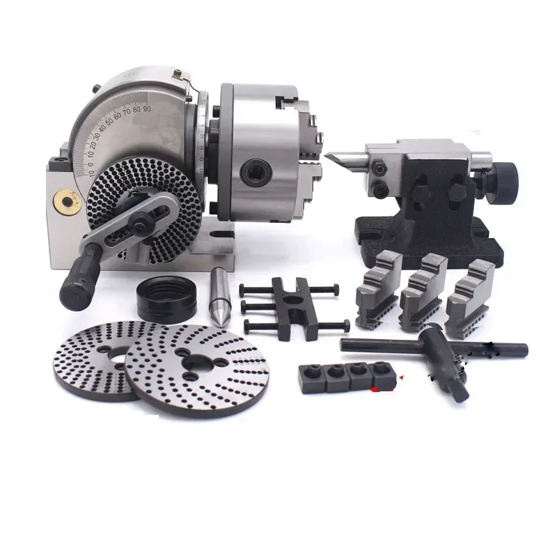 220v Electric Milling Machine Universal 5-inch Indexing Head Indexer Fast Small Simple Vertical Horizontal Dual-use Manual Index