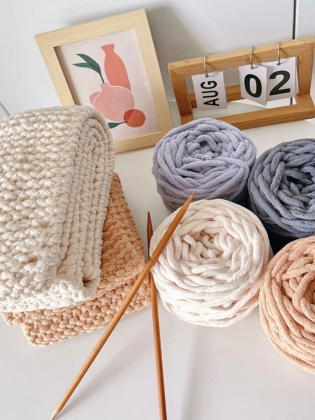 اليد الحياكة الجليد قطاع الغزل ثي لينة الكرة هوك للرجال النساء DIY بها بنفسك الكروشيه وشاح النعال مادة النسيج موسم الصيف