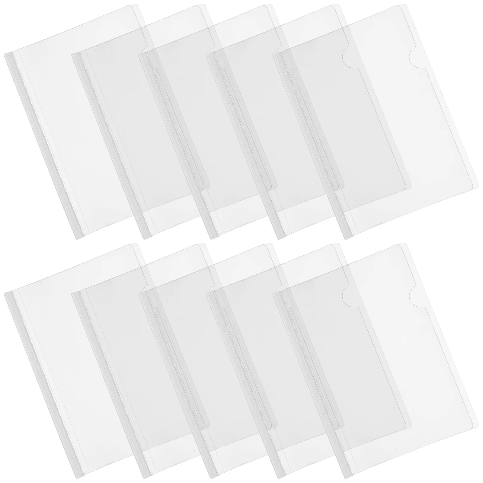 

10Pcs Clear Report Covers Sliding Bar File Folders Paper Folder Document Organizer Multi-Function Filing Clamp