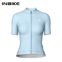 INBIKE Pro Women’s Short Sleeve Jersey Breathable Summer MTB Cycling Clothing with Rear Pockets Bicycle Jersey Quick Dry Clothes