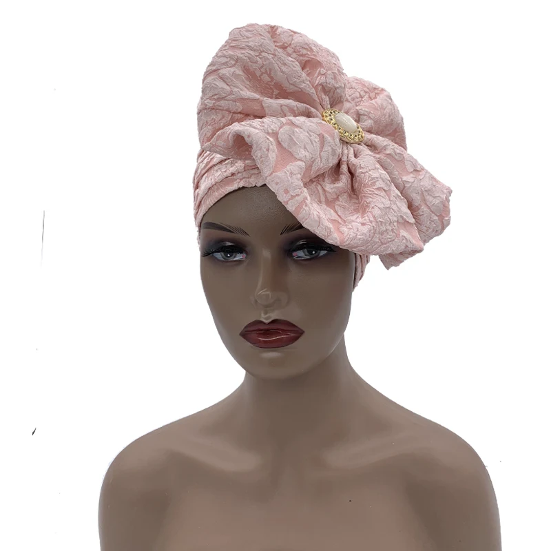 2026 Trendige Damen-Turbanmütze mit großer Blume, modische muslimische Hijab-Kappen, Diamanten-Kopftuch, Damen-Bandana, Chemo-Mütze, afrikanischer Hut – Detail 29