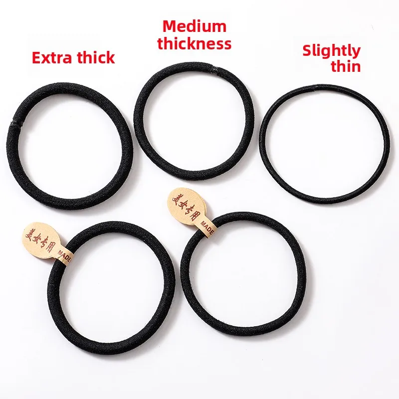 Thickened Elastic Hair Ties for Women Black High Elasticity  Style Rubber Bands Hair Bands Girls Hair Accessories