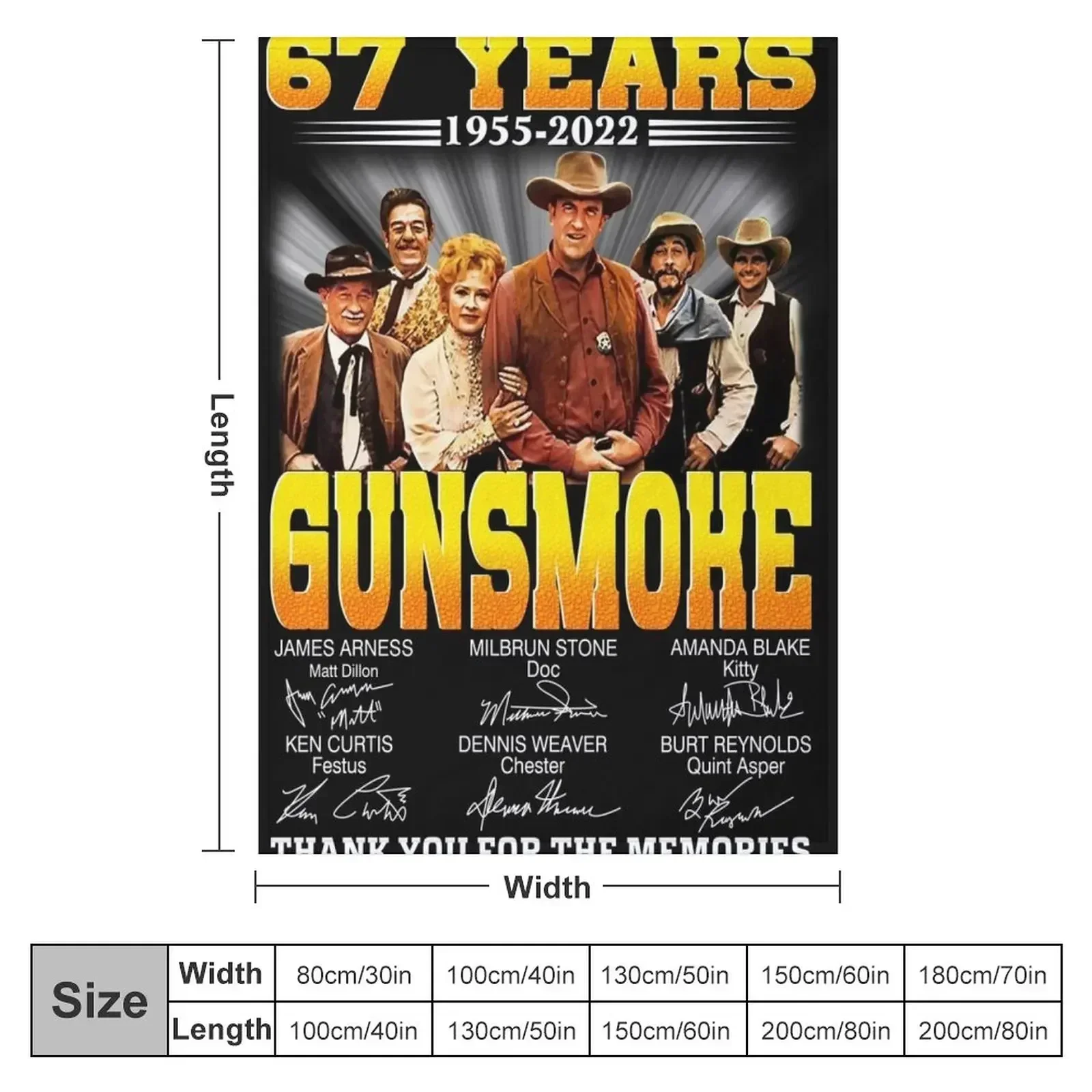 67 years Gunsmoke Throw Blanket Blankets For Baby Soft Shaggy Blankets