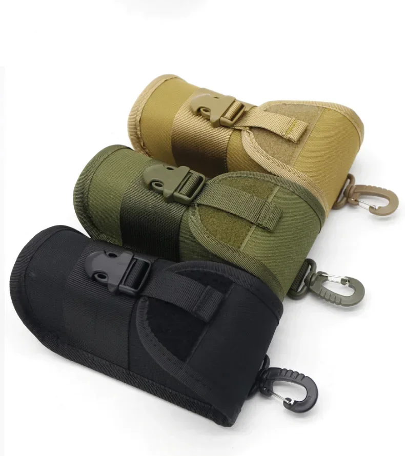 Tactical Molle Glasses Pouch Sunglasses Holder Organizer EDC Waist Pack Bag Outdoor Hiking Hunting Eyeglasses Goggle Case Pouch