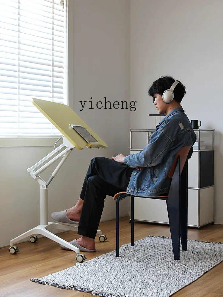 DSA lifting table, solid wood sofa side table, learning office computer table, foldable mobile bedside table