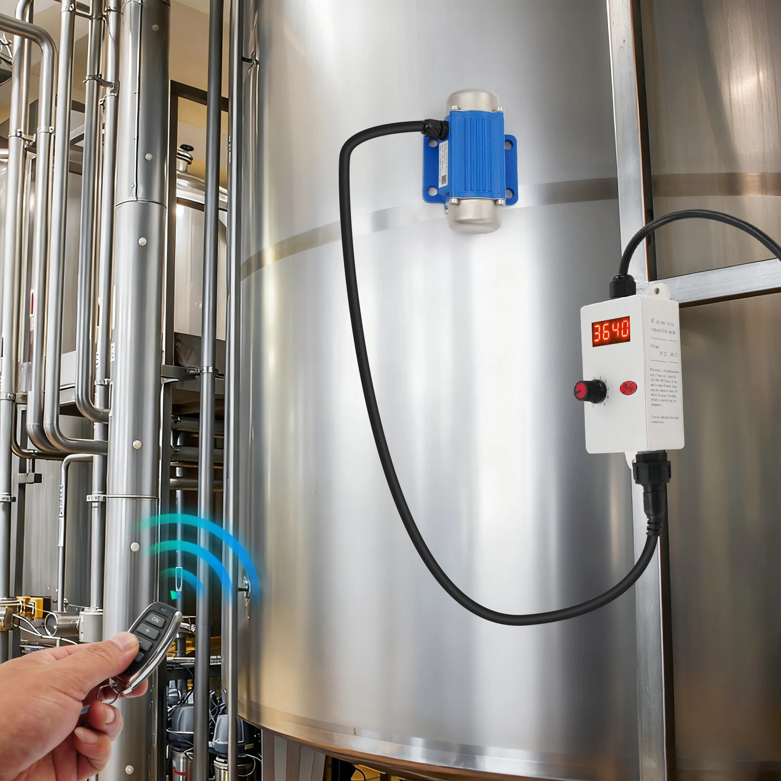 

Вибрационный двигатель 12 В, 30 Вт с регулятором скорости, бесщеточный вибрационный двигатель постоянного тока, 0-7000 об/мин, 9 скоростей с дистанционным управлением