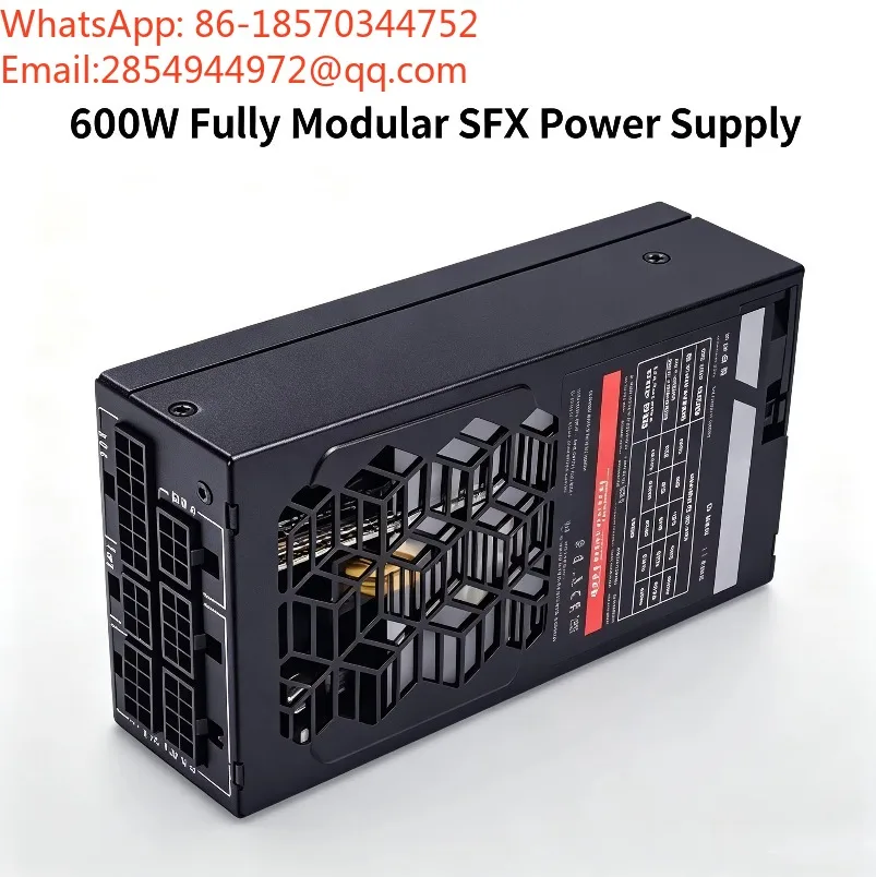 YY     500W Full Modular 1U Mini Silent Power Supply, Compatible with 600W ITX Small Chassis Long Service Life PC Power Unit