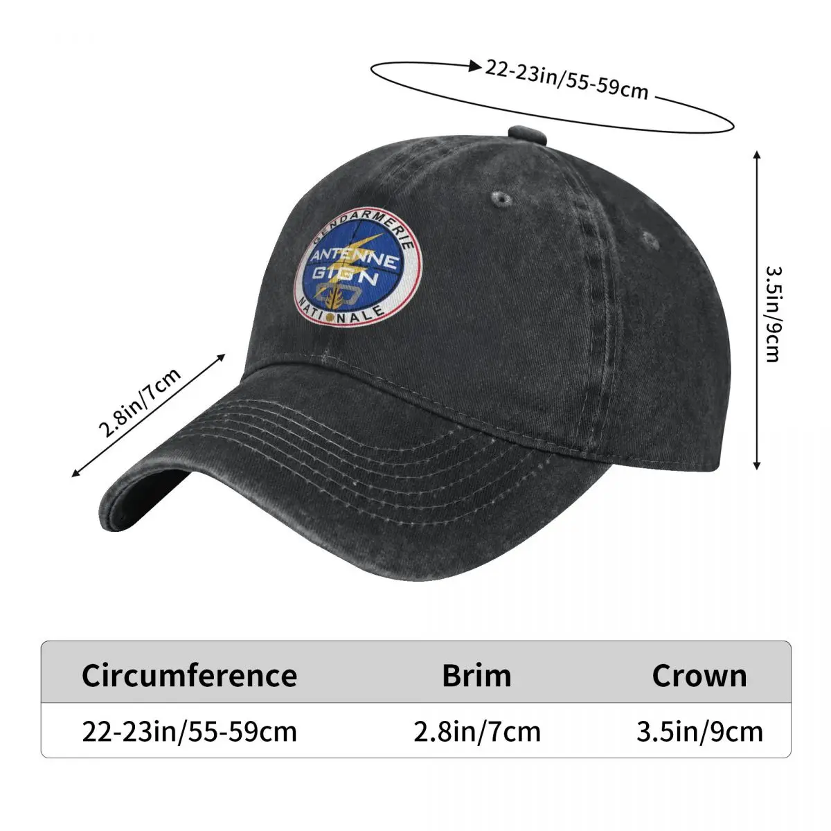 National Gendarmerie Baseball Cap Gign Badge Antenna Hunting Camping Hip Hop Dad Hats Unisex Men Sun Visors Baseball Caps