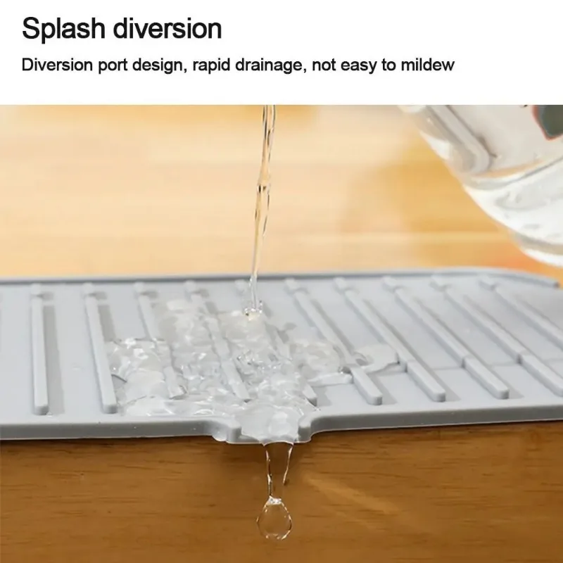 Silikon-Wasserhahnmatte, großes Waschbecken, Spritzschutz, Arbeitsplattenschutz, Badezimmer, Wasserwellen, Wasserhahn, Wasserfänger-Matte – Detail 6