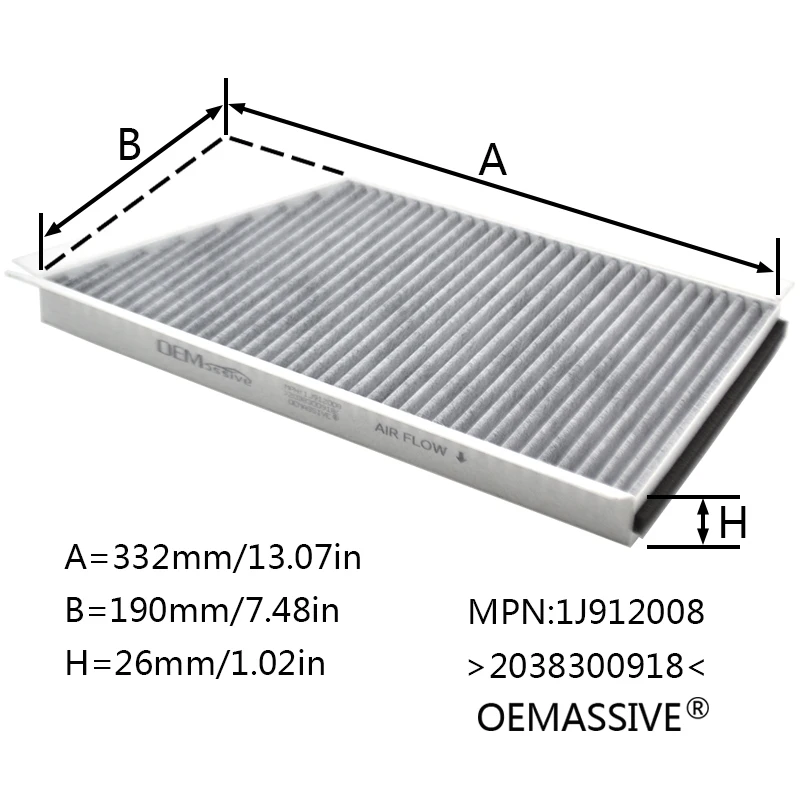 2x Car Pollen Cabin Filter Activated Carbon For Mercedes-Benz C-Class S202 W203 CL203 CLK C209 A209 CLC-Class CL203 2038300918