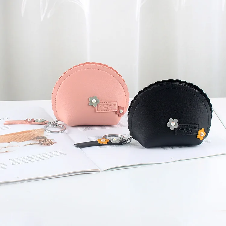 Mini süße wasserdichte Geldbörse mit Reißverschluss, kleine tragbare Schlüsselmappe für Damen, trendige Handtasche