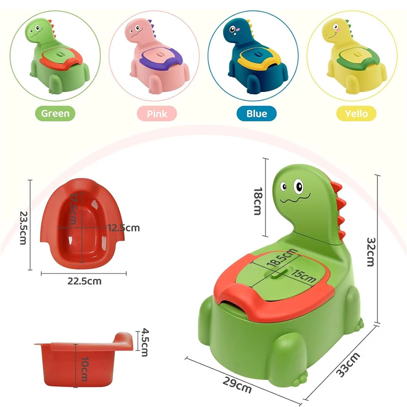 Baby Potty Seat With Non-Slip Rubber Mat Cartoon Potty Training Chair For Boy Girls Splash Proof Children Urinal Toilet Supplies