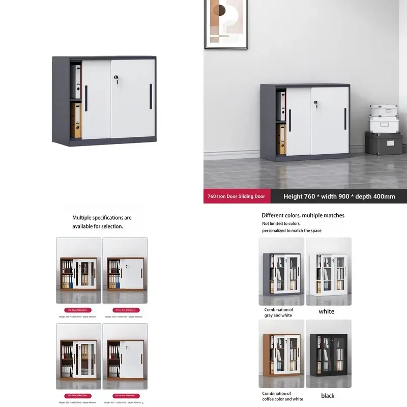 Modern Low Key Two Door Sliding Steel Locker Adjustable Metal Storage Cabinet for Gym Bedroom Office