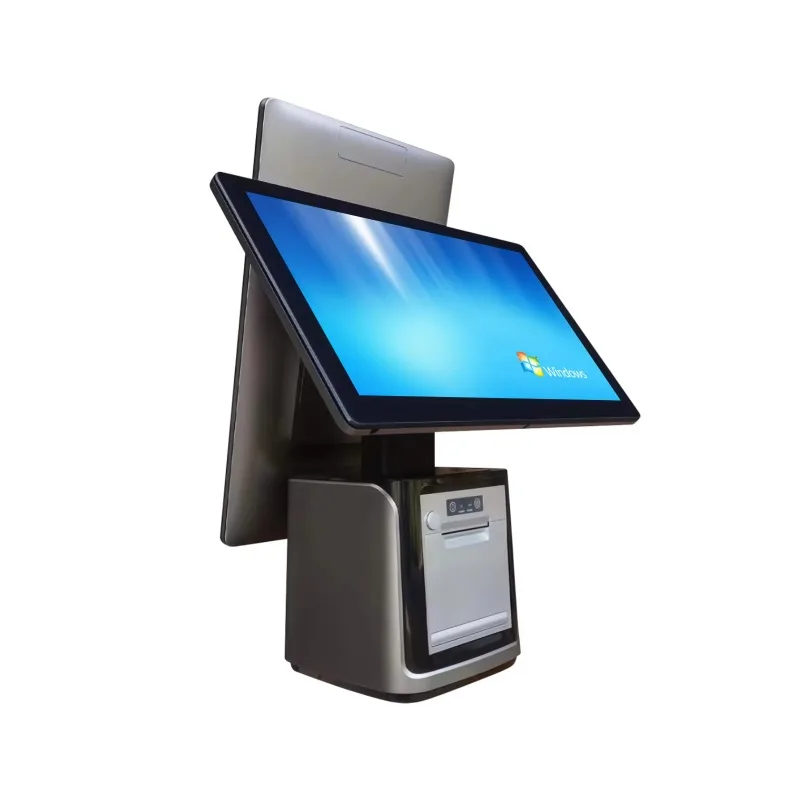2026 15.6 Inch Dual Screen POS Cash Register 50/80mm Printer Barcode Scanner For Retail Store Supermarket POS Terminal