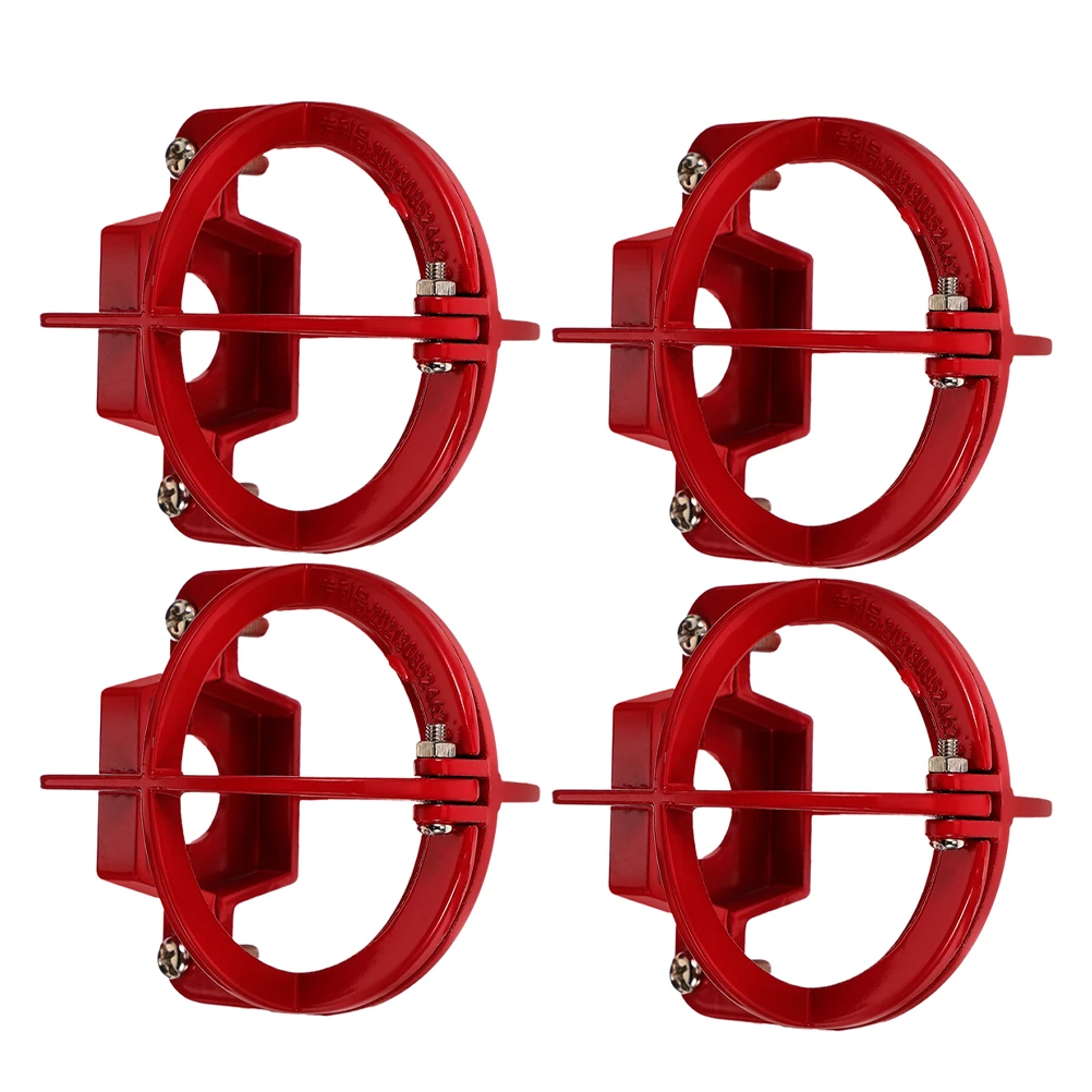 

4 Pcs Fire Sprinkler Head Cover Protective Decorative Shields Red Cap Non Removable Easy Installation Residential Commercial