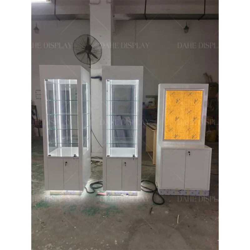 Custom.A مجموعة متنوعة من الخيارات لمتجر البصريات رفوف تزيين عرض عداد زجاجي قابل للقفل #2