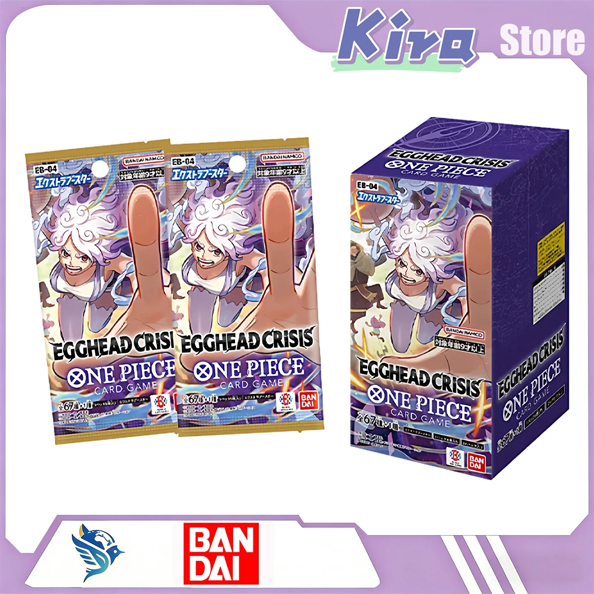 

BANDAI One Piece OPCG Card Game EB04 Egghead Crisis Series Booster Pack Collection Cards Anime Peripheral Surprise Designer Gift