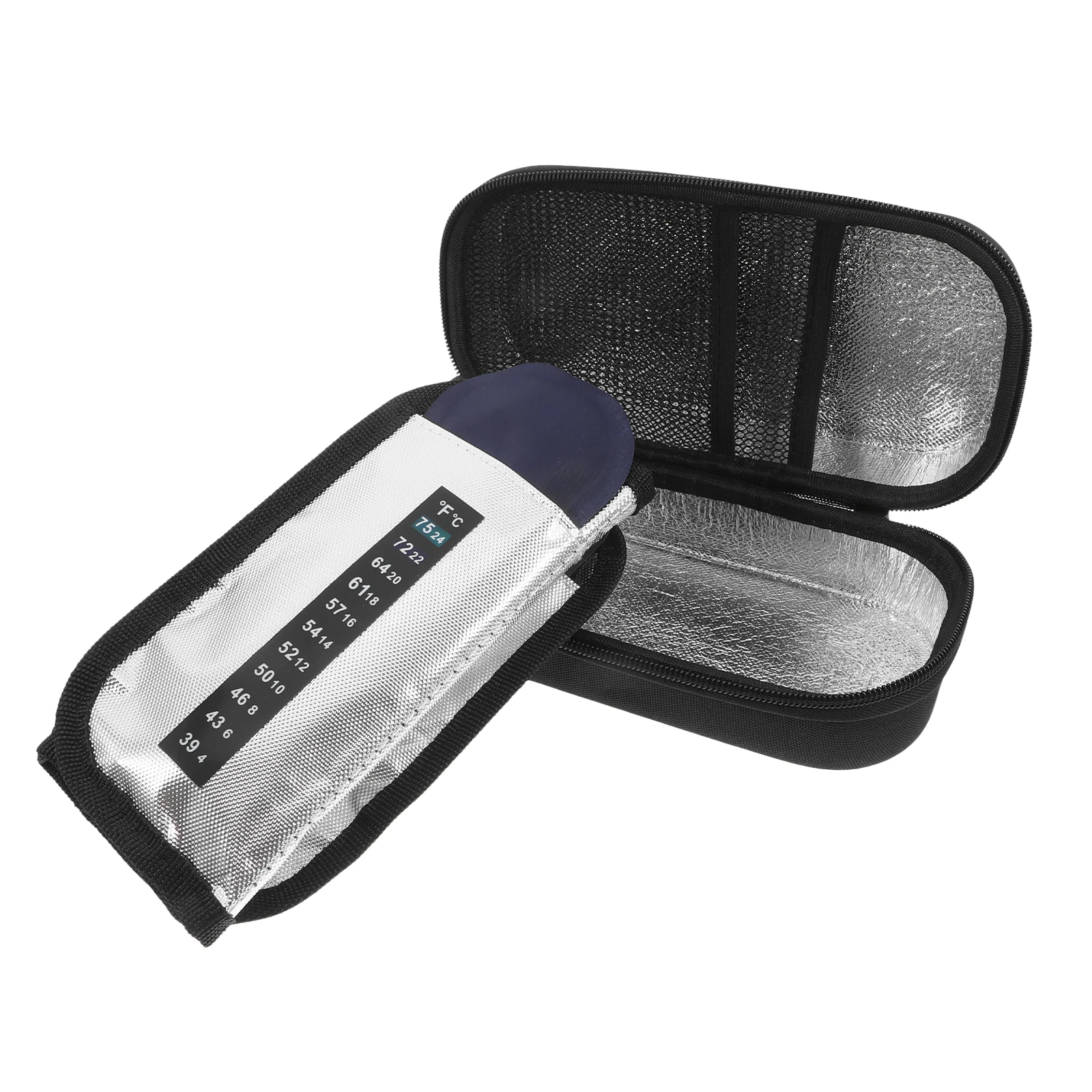 

1set Insulin Cooling Pack EVA Box Needle Case Blue Small Insulated Bag Medication Cooler Travel Pouch Portable