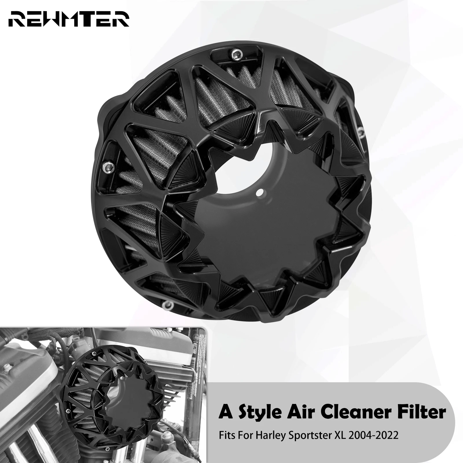 

Motorcycle Air Cleaner Intake Filter Aluminum CNC For Harley Touring FLHT FLHX FLHR Sportster XL 883 Dyna Softail FXDL FXBB FLHC