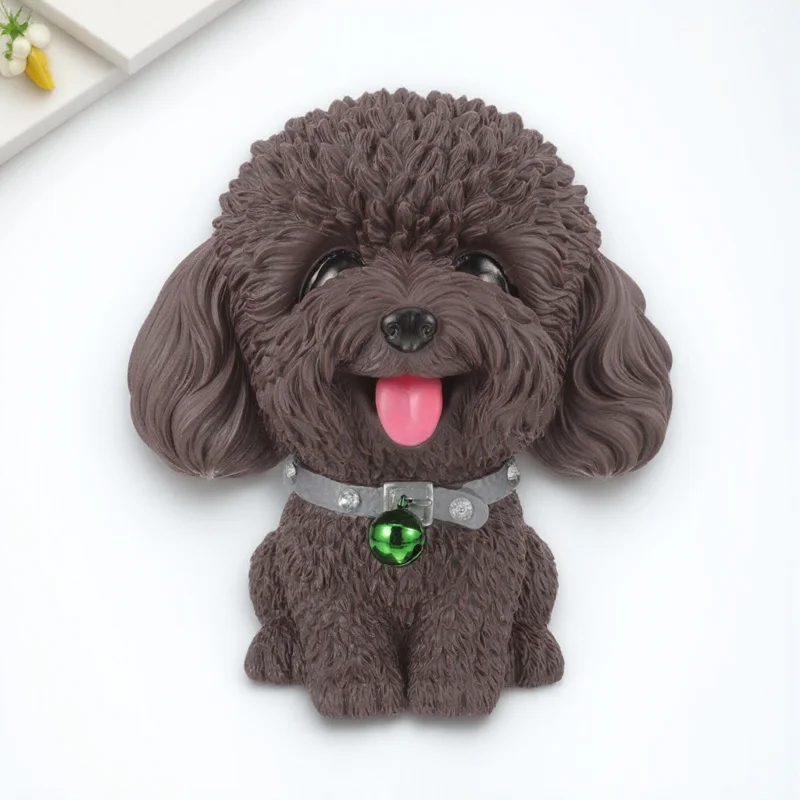 ビニール製漫画犬型貯金箱、壊れないコイン貯金箱、子供用、ランダムなベルカラー、絶妙な部屋の装飾