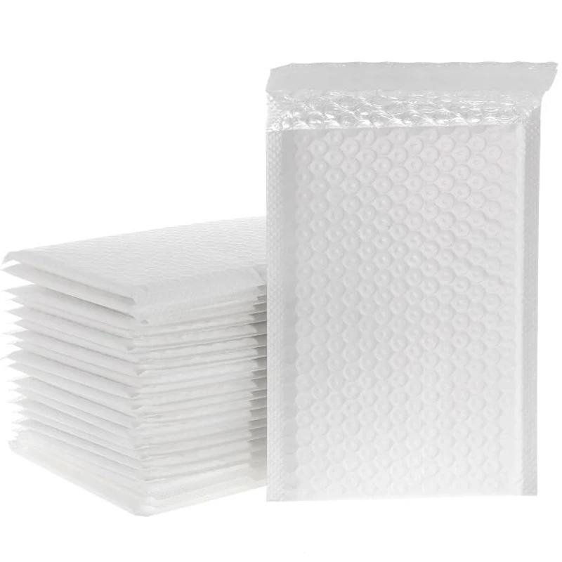 50pcs White Bubble Mailers Self Seal Poly Mailer Padded Envelope Waterproof Shipping Envelopes Bubble Bags for Mailing Packaging