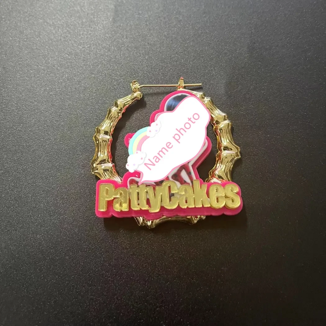 Anting Bambu Nama Kustom Anting Karakter Bayi Akrilik Anting Nama Bambu Perhiasan Anak Kartun Hadiah Lucu Anak Perempuan