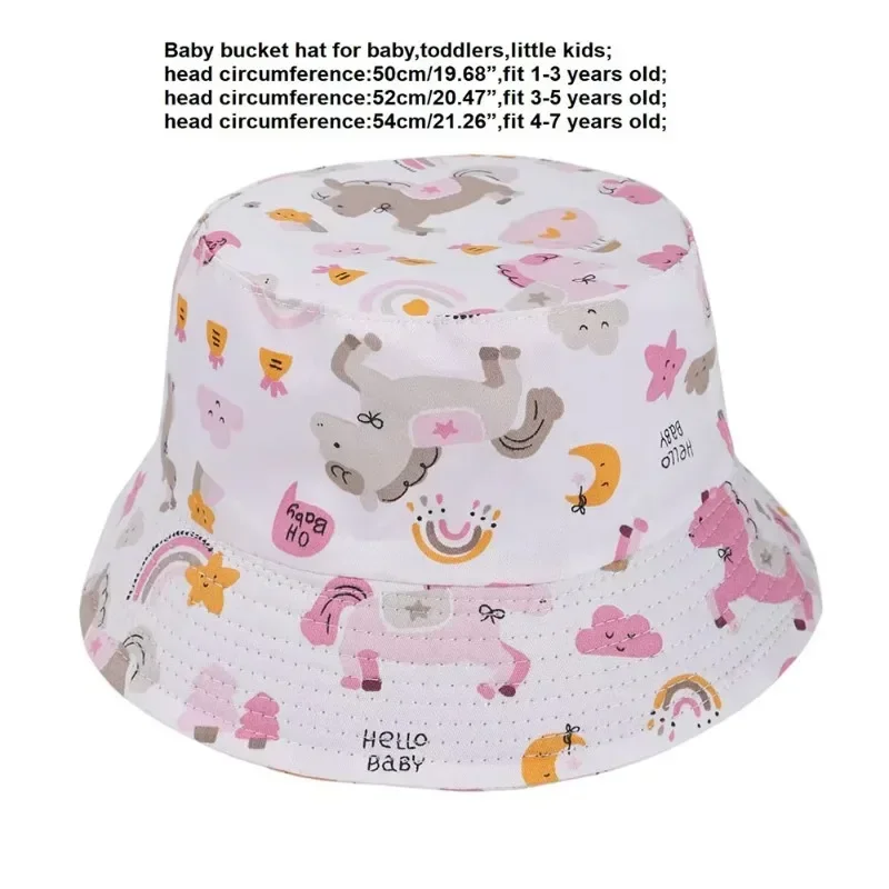 New Panama Summer Baby Sun Hat for Girls and Boys Beach Sun Cap Outdoor Children Bucket Hat Cartoon Autumn Kids Fisherman\'s Cap