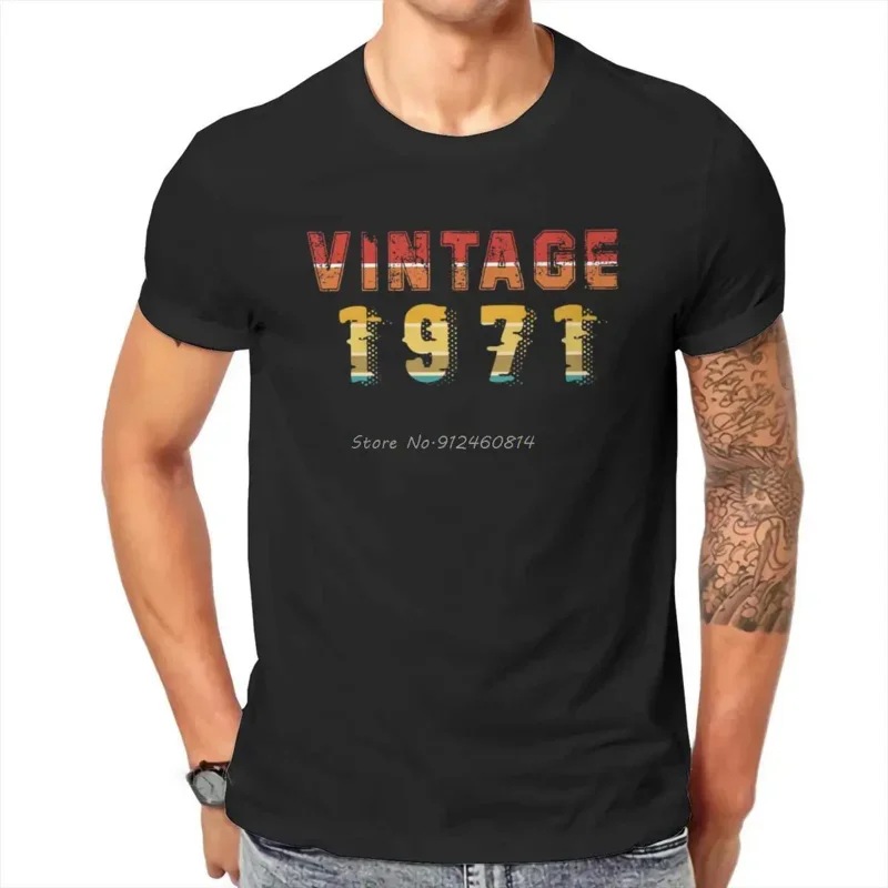 Vintage 1971 birthday gift essential T shirt vintage fashion cotton tshirt big sales Harajuku MEN'S oversize tees