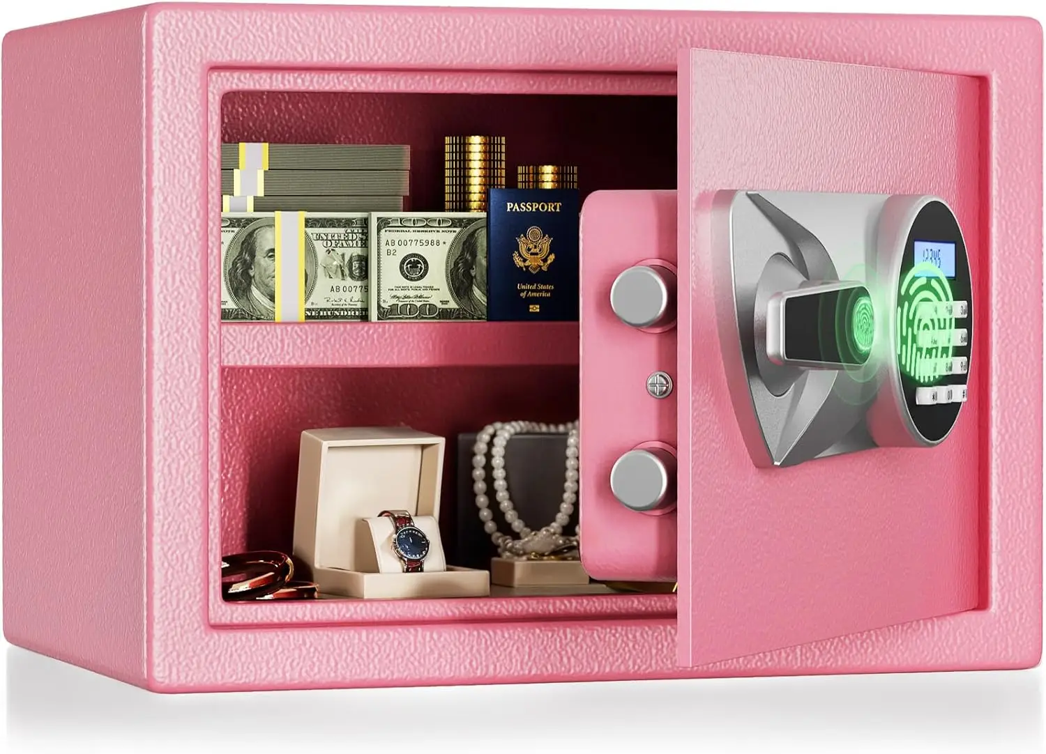 

Домашний биометрический сейф 1,0 куб, быстрый доступ, замок по отпечатку пальца с ключами, клавиатура, настенное крепление, шкаф, безопасный сейф для денег, ювелирные изделия с