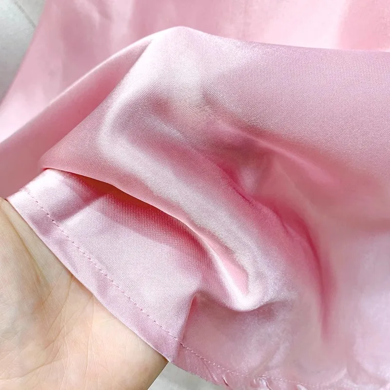 حجم كبير من الحرير الساتان ter Ne Dr المرأة الصيف Dr الانزلاق على خط Dr نسيج البوليستر الناعم No Sve