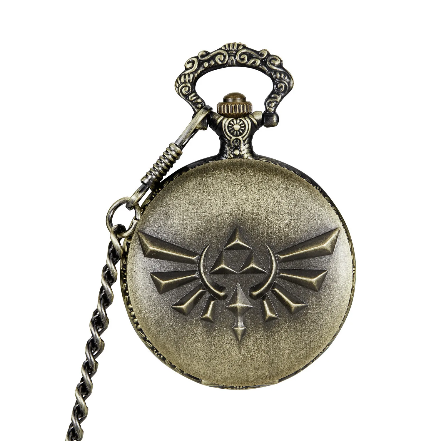 

Vintage Bronze Flip Automatic Mechanical Roman Numeral Pocket Watch Men's and Women's Pocket Watch