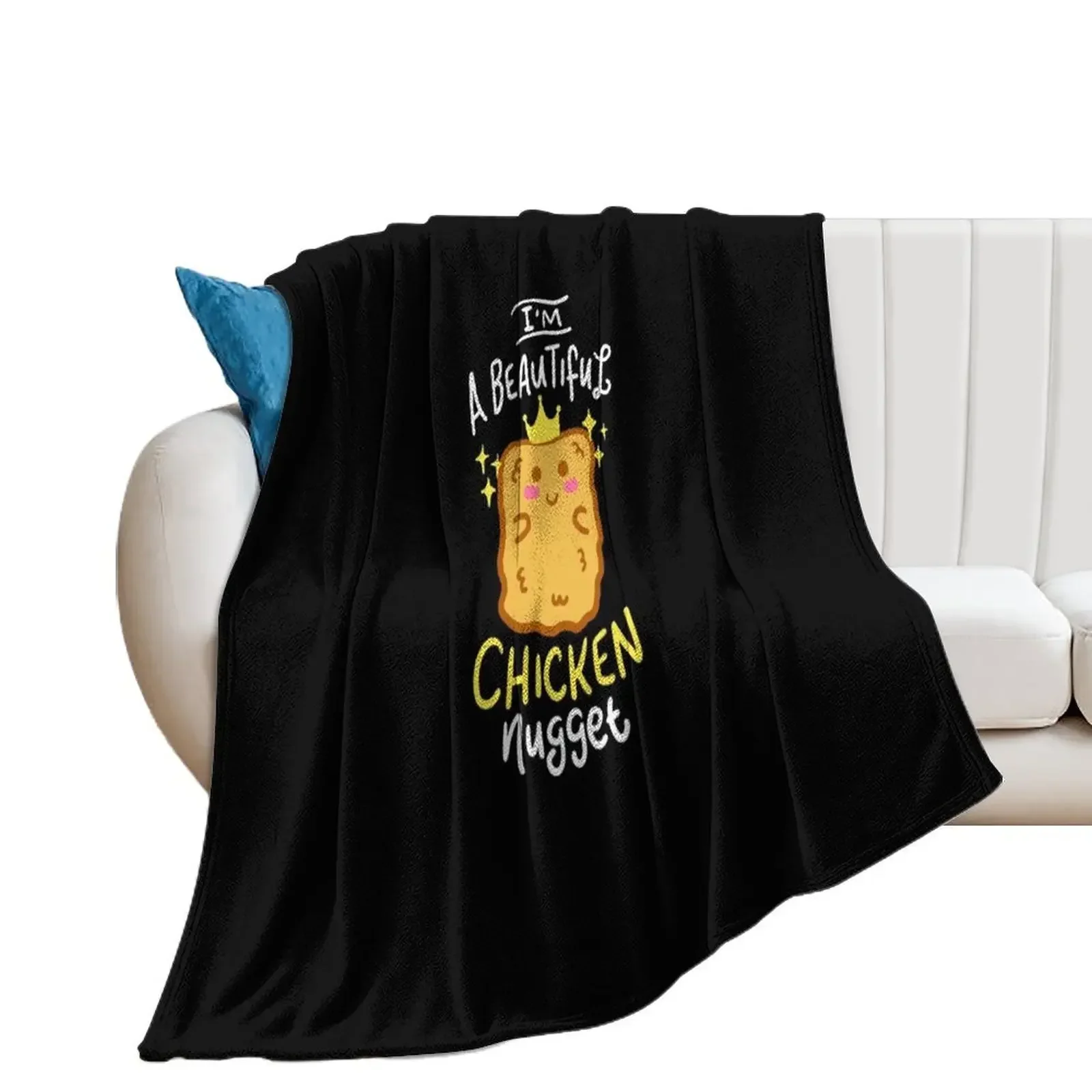 Funny Chicken Nugget Nug Life Fast-Food Junk Gift Throw Blanket Retros Soft Blankets